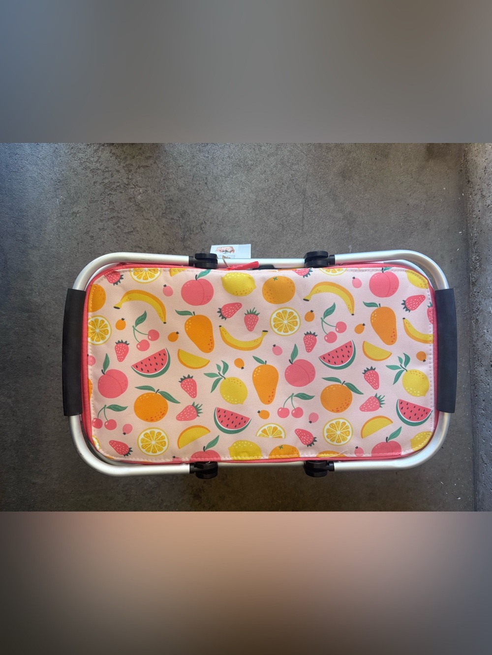 Crane Soft Sided Picnic Basket Cooler Fruit Print NEW Aldi